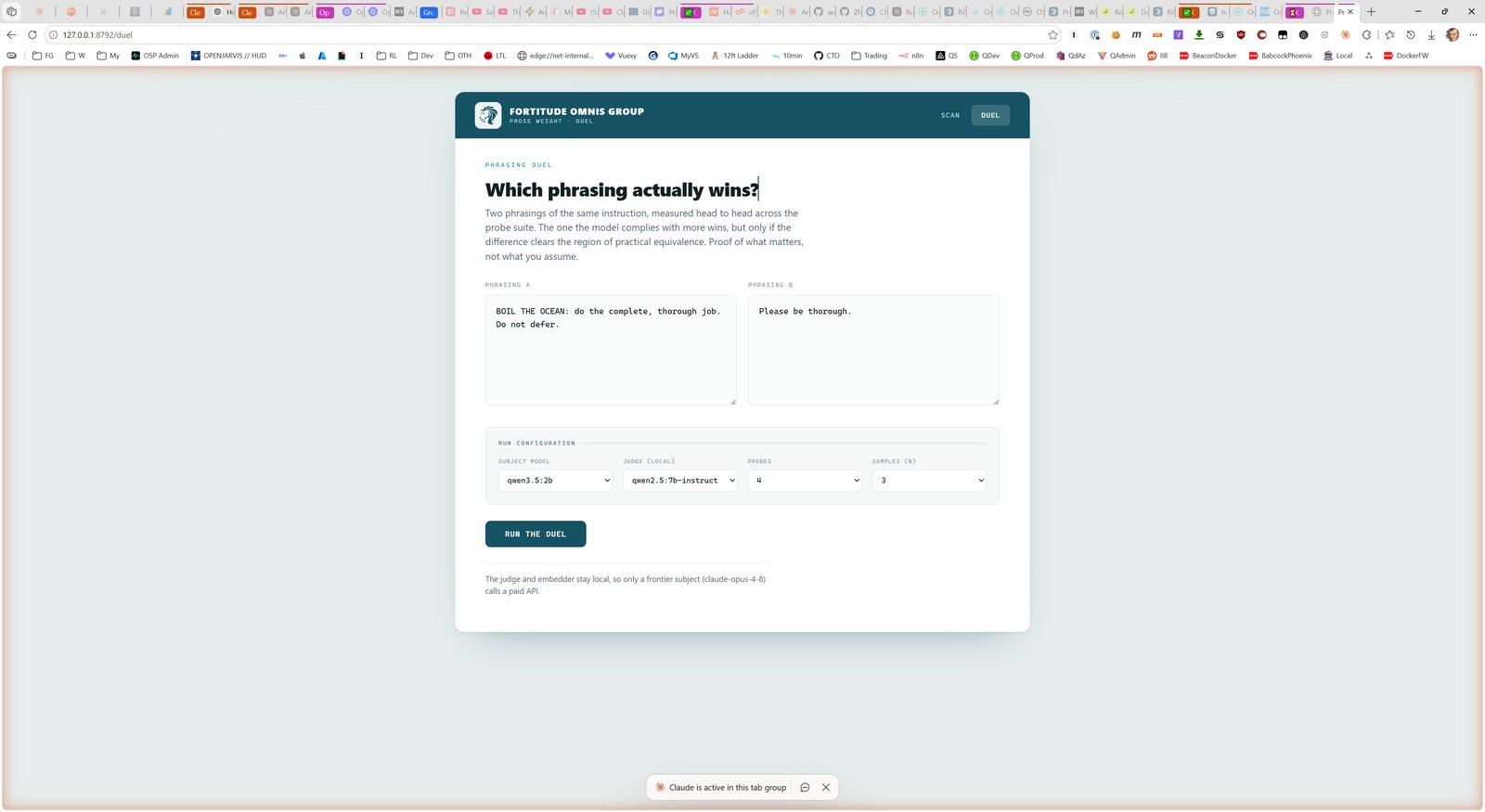 Prose Weight Visualiser screenshot